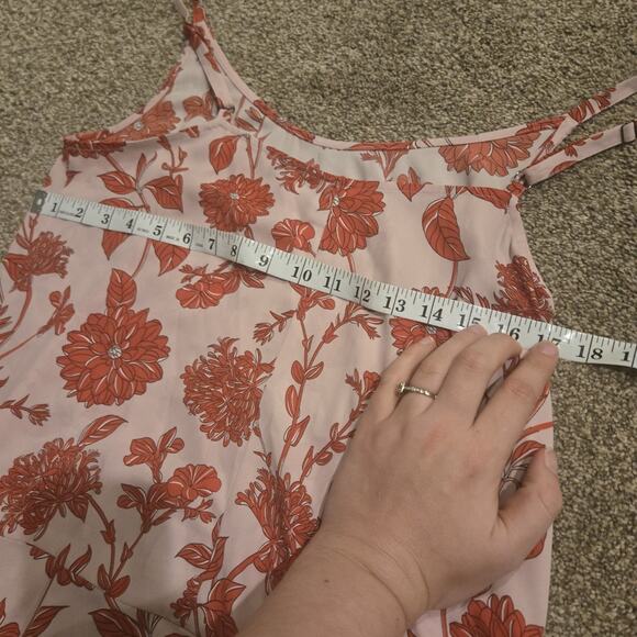 Cabi Womens Shirt Size Medium Peplum Floral Print Spaghetti Strappy Feminine - Picture 6 of 6